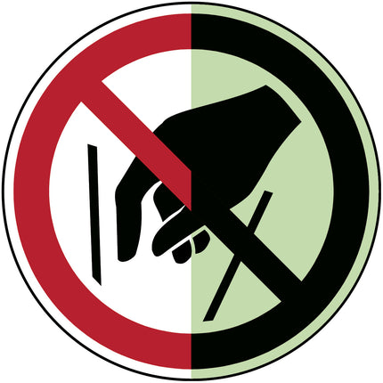 Glowinthedark safety sign