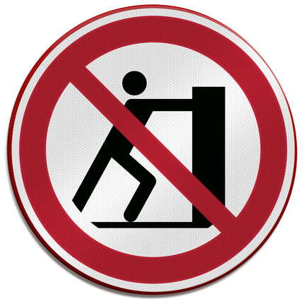 ISO Safety Sign  No pushing