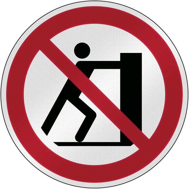 ISO Safety Sign  No pushing