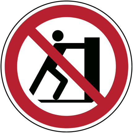 ISO Safety Sign  No pushing