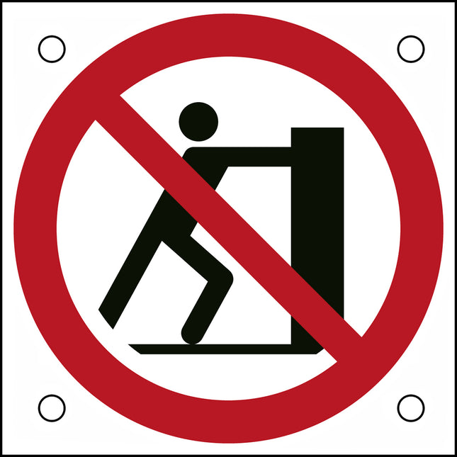 ISO Safety Sign  No pushing