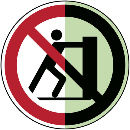 Glowinthedark safety sign