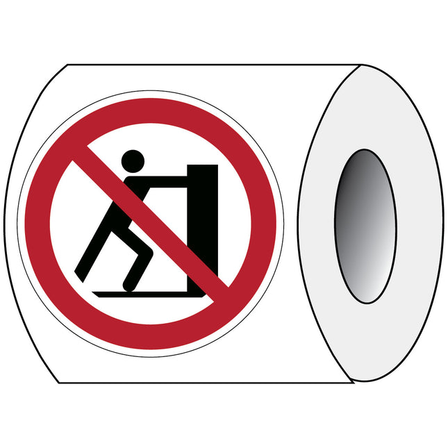ISO Safety Sign  No pushing