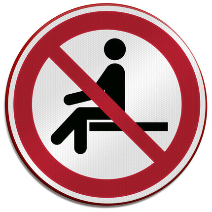 ISO Safety Sign  No sitting