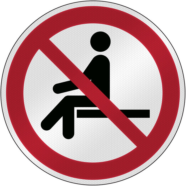 ISO Safety Sign  No sitting