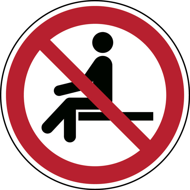 ISO Safety Sign  No sitting