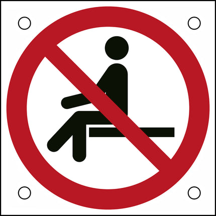 ISO Safety Sign  No sitting