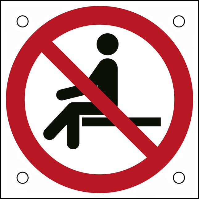 ISO Safety Sign  No sitting