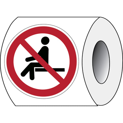 ISO Safety Sign  No sitting