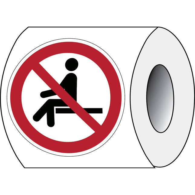 ISO Safety sign  No sitting