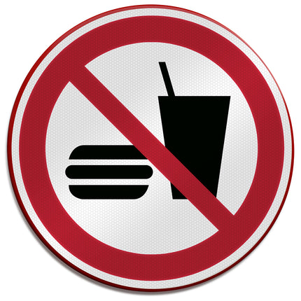 ISO Safety Sign  No eating or drinking