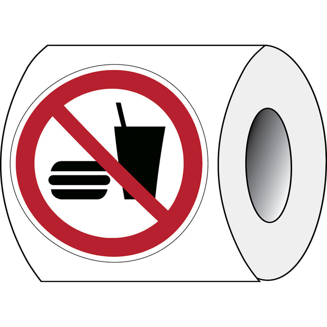 ISO Safety Sign  No eating or drinking