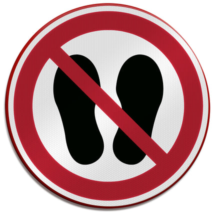 ISO Safety Sign  Do not walk or stand here