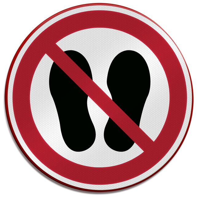 ISO Safety Sign  Do not walk or stand here