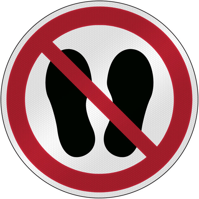 ISO Safety Sign  Do not walk or stand here