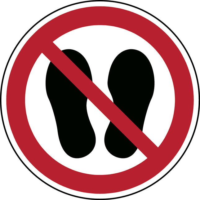 ISO Safety Sign  Do not walk or stand here