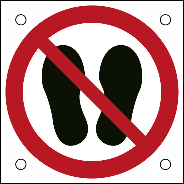 ISO Safety Sign  Do not walk or stand here