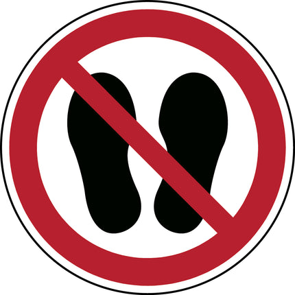 ISO Safety Sign  Do not walk or stand here