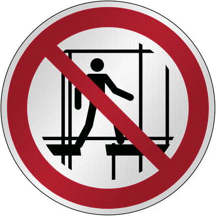 ISO Safety Sign  Do not use this incomplete scaffold
