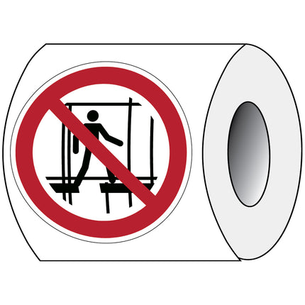 ISO Safety Sign  Do not use this incomplete scaffold