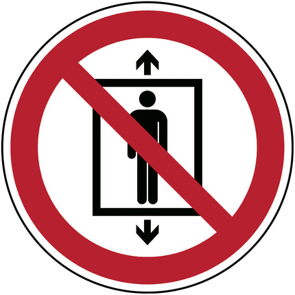 ISO Safety Sign  Do not use this lift for people