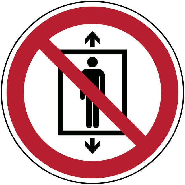 ISO Safety Sign  Do not use this lift for people