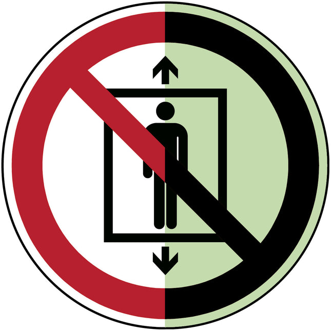 Glowinthedark safety sign