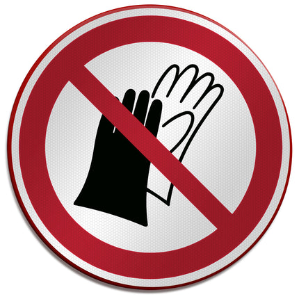 ISO Safety Sign  Do not wear gloves