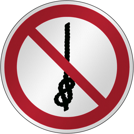 ISO Safety Sign - Do not tie knots in rope – TOOLMART