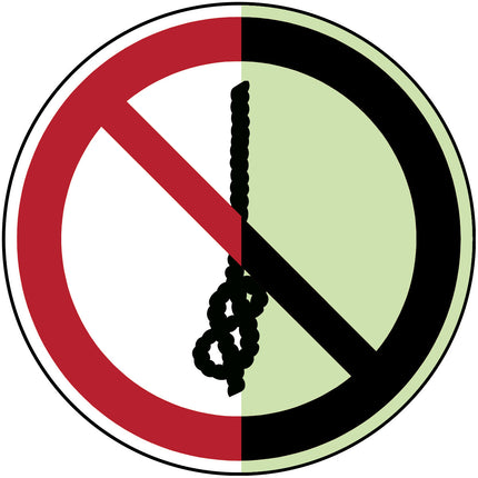 Glowinthedark safety sign