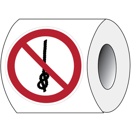 ISO Safety Sign  Do not tie knots in rope