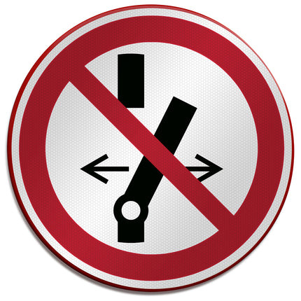 ISO Safety Sign  Do not alter the switch