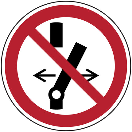 ISO Safety Sign  Do not alter the state of the switch