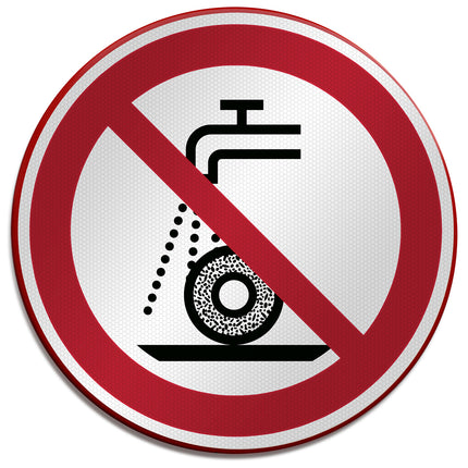 ISO Safety Sign  Do not use for wet grinding