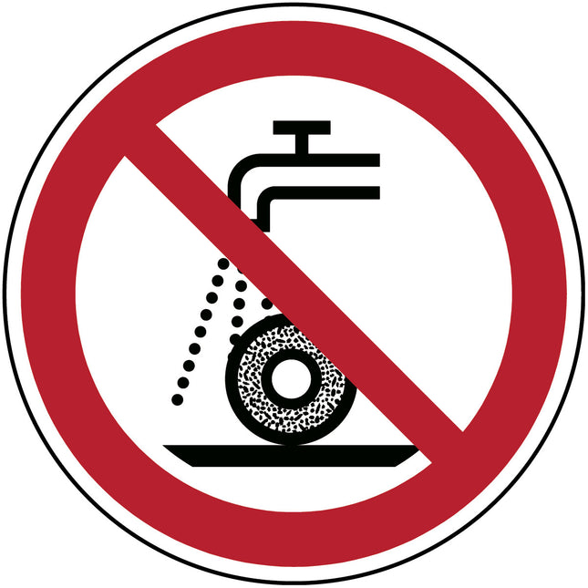 ISO Safety Sign  Do not use for wet grinding