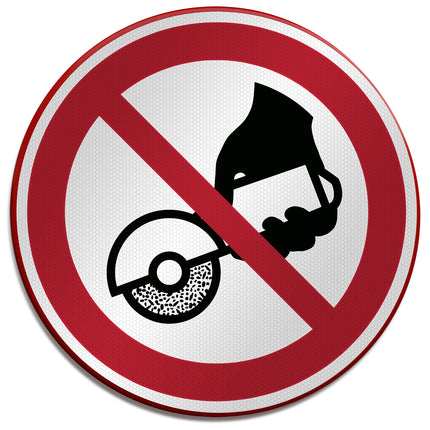 ISO Safety Sign  Do not use with handheld grinding machine