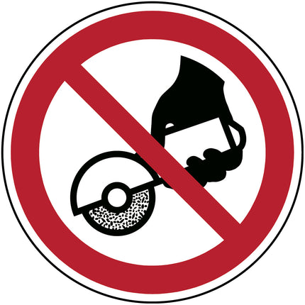 ISO Safety Sign  Do not use with handheld grinding machine