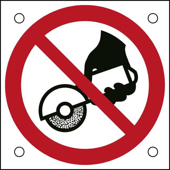 ISO Safety Sign  Do not use with handheld grinding machine