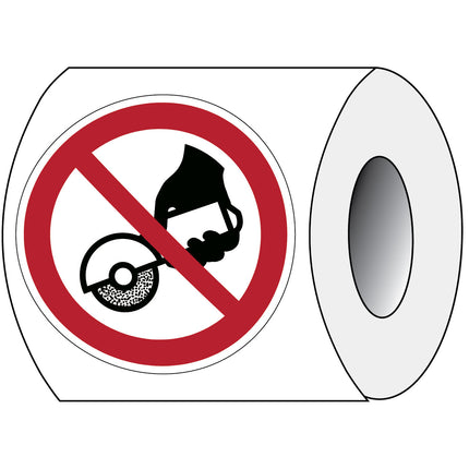 ISO Safety Sign  Do not use with handheld grinding machine