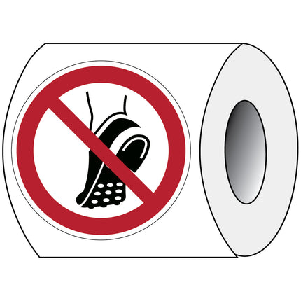 ISO Safety Sign  Do not wear metalstudded footwear