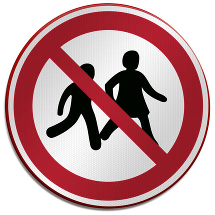 ISO Safety Sign  No children allowed