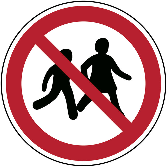 ISO Safety Sign  No children allowed