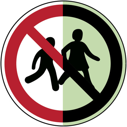 Glowinthedark safety sign
