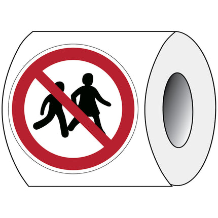 ISO Safety Sign  No children allowed