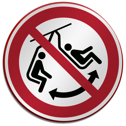 ISO Safety Sign  Do not swing the chair
