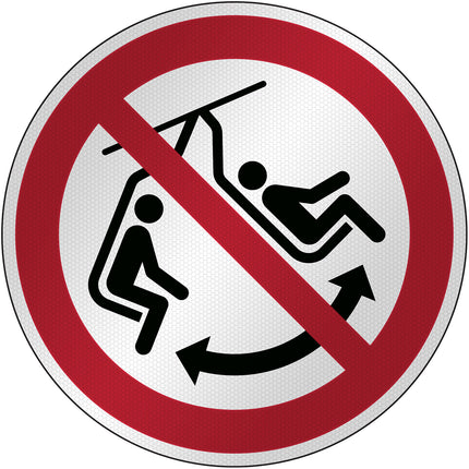 ISO Safety Sign  Do not swing the chair