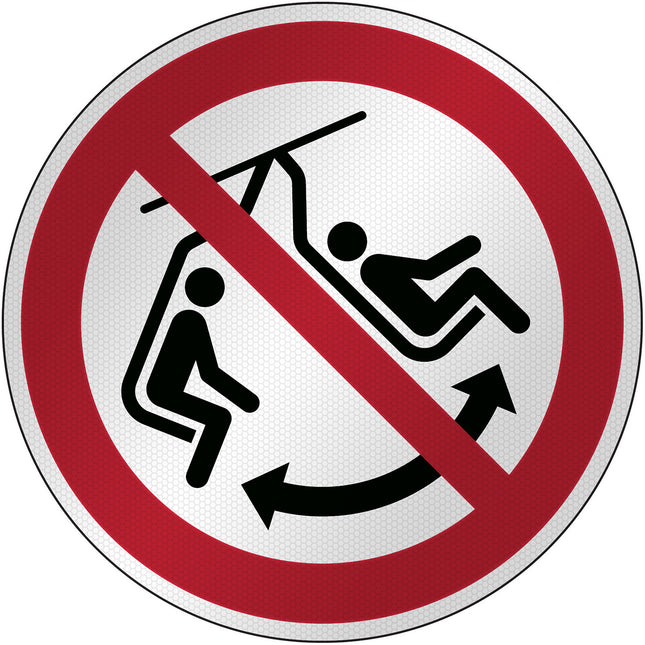 ISO Safety Sign  Do not swing the chair