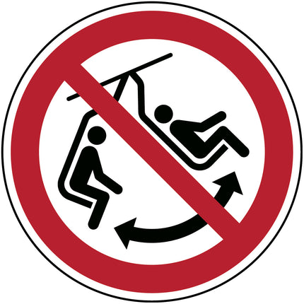 ISO Safety Sign  Do not swing the chair