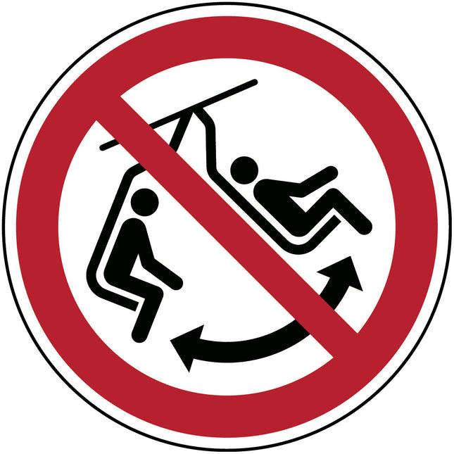 ISO Safety Sign  Do not swing the chair