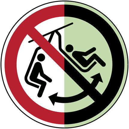 ISO Safety Sign  Do not swing the chair